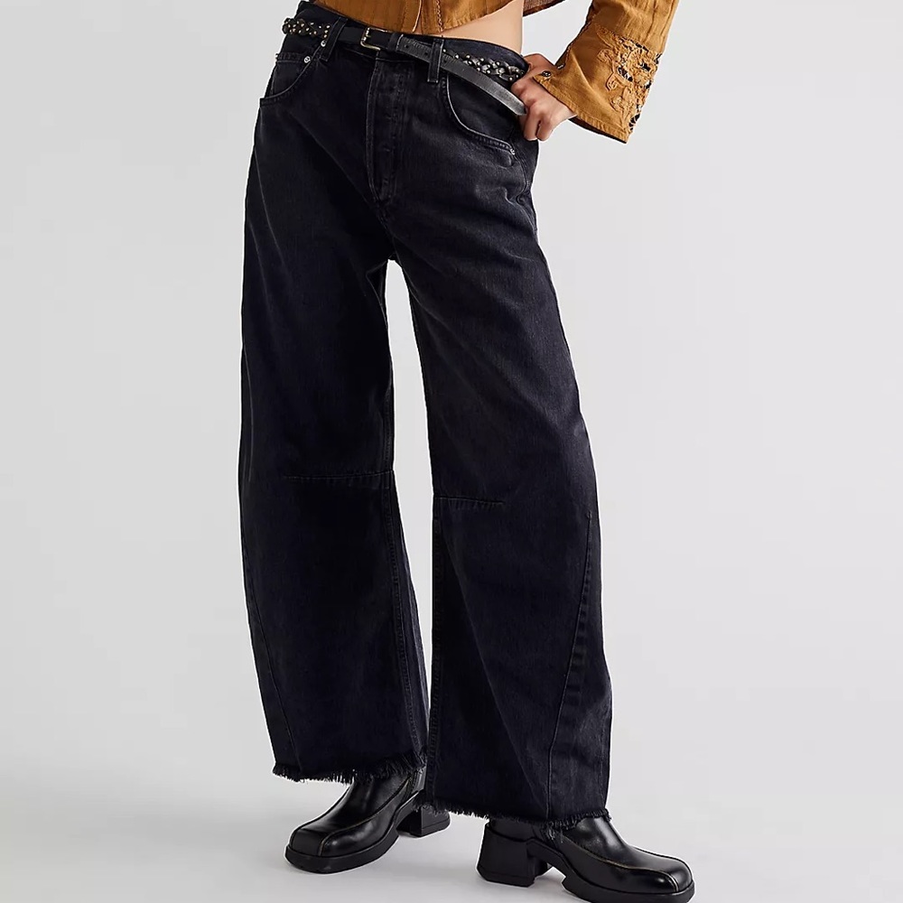 Citizens Of Humanity Black Wide-Leg Jeans